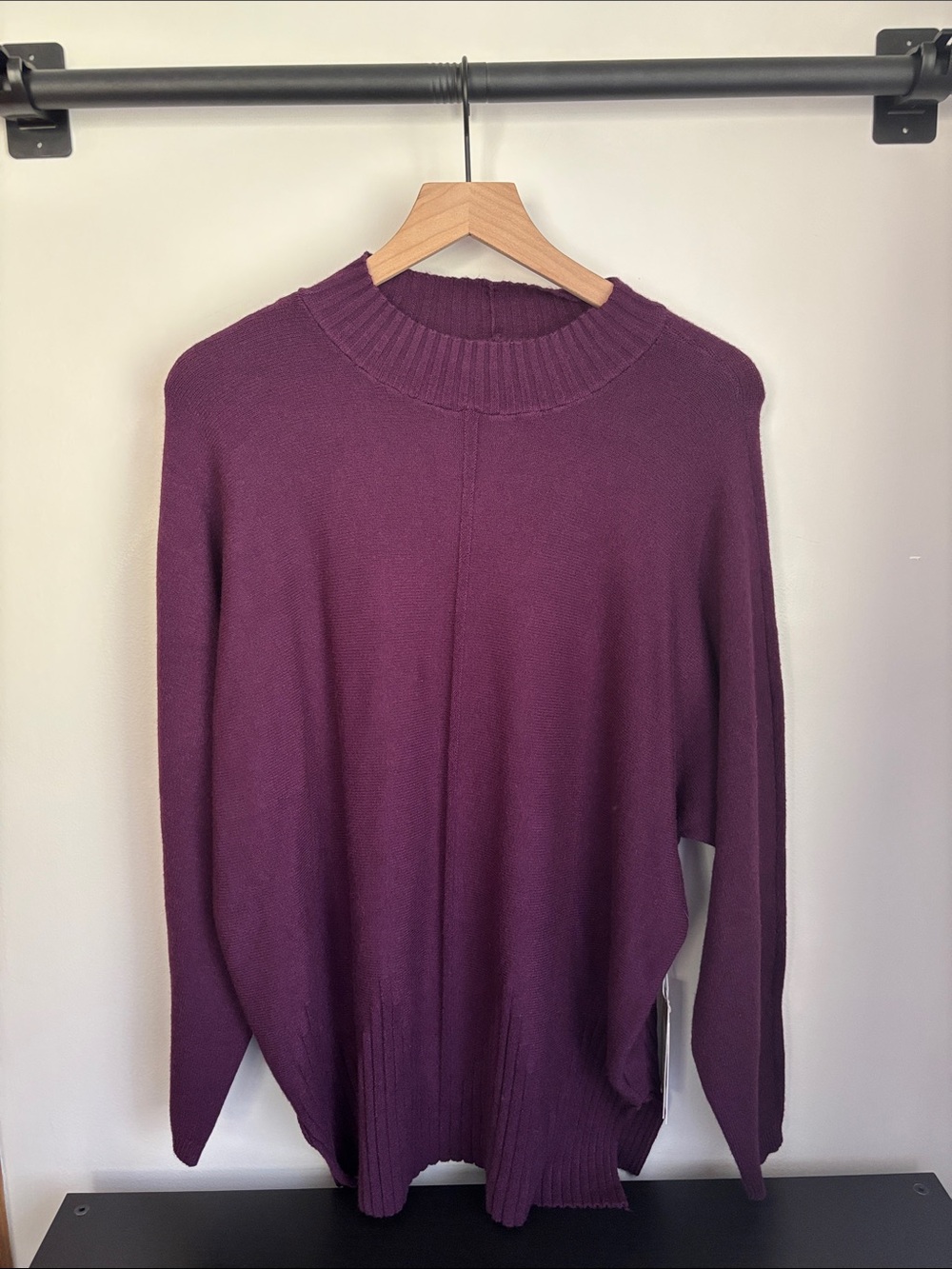 Cyrus Plum Knit Crewneck Sweater
